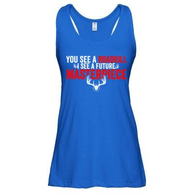 Taxidermy From Roadkill To Masterpiece Taxidermist Deer Gift Ladies Essential Flowy Tank