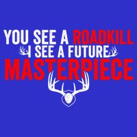Taxidermy From Roadkill To Masterpiece Taxidermist Deer Gift Women's V-Neck T-Shirt