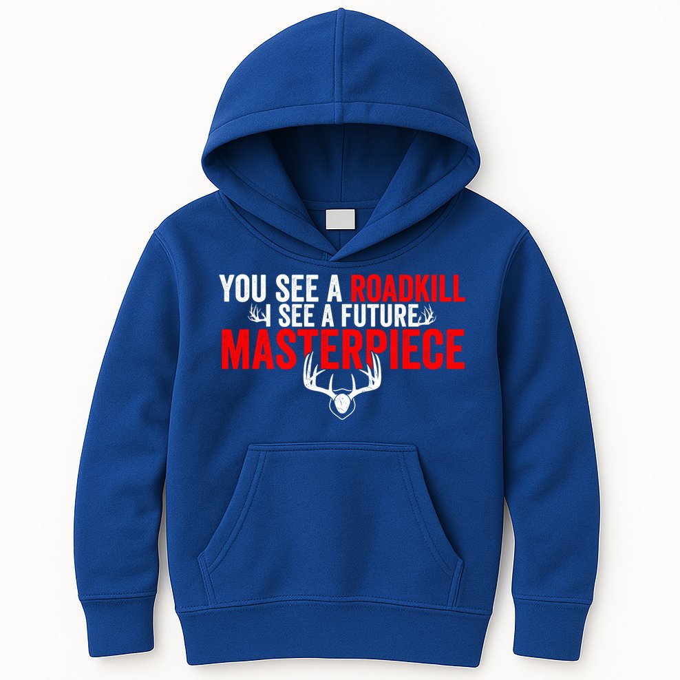Taxidermy From Roadkill To Masterpiece Taxidermist Deer Gift Kids Hoodie