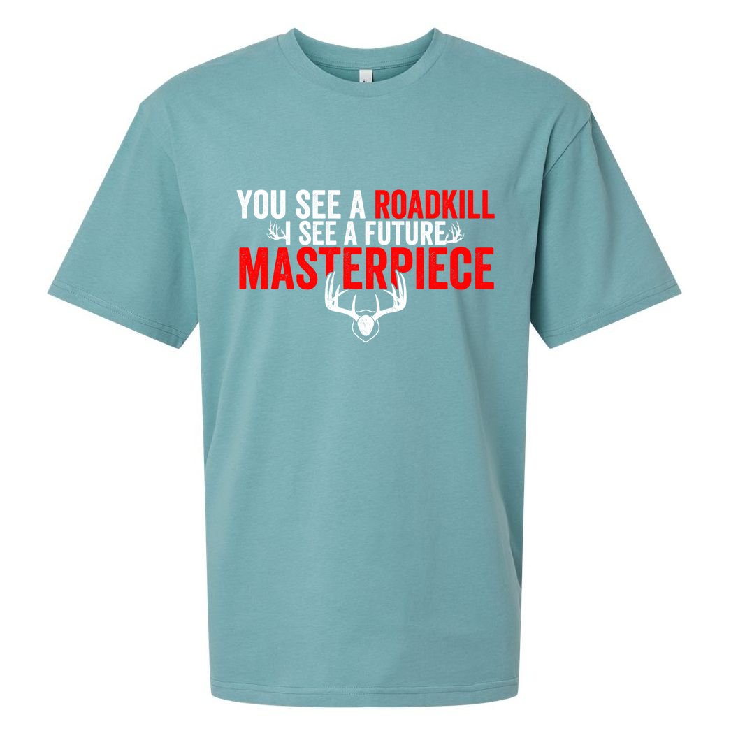 Taxidermy From Roadkill To Masterpiece Taxidermist Deer Gift Sueded Cloud Jersey T-Shirt