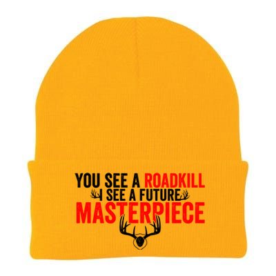 Taxidermy From Roadkill To Masterpiece Taxidermist Deer Gift Knit Cap Winter Beanie