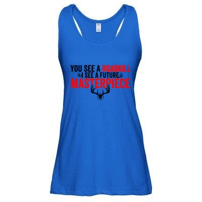 Taxidermy From Roadkill To Masterpiece Taxidermist Deer Gift Ladies Essential Flowy Tank