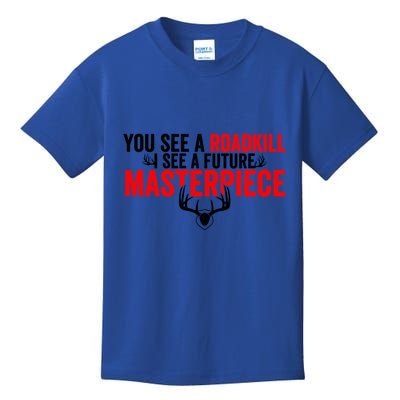 Taxidermy From Roadkill To Masterpiece Taxidermist Deer Gift Kids T-Shirt