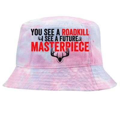 Taxidermy From Roadkill To Masterpiece Taxidermist Deer Gift Tie-Dyed Bucket Hat