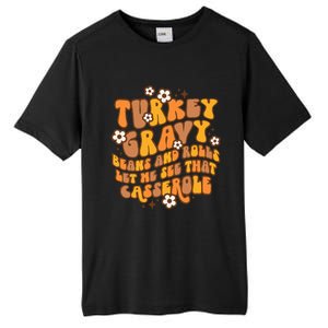 Thanksgiving Feast Retro Turkey Gravy Beans & Rolls Casserole Tall Fusion ChromaSoft Performance T-Shirt