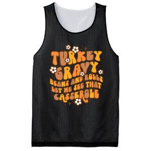 Thanksgiving Feast Retro Turkey Gravy Beans & Rolls Casserole Mesh Reversible Basketball Jersey Tank