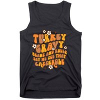 Thanksgiving Feast Retro Turkey Gravy Beans & Rolls Casserole Tank Top