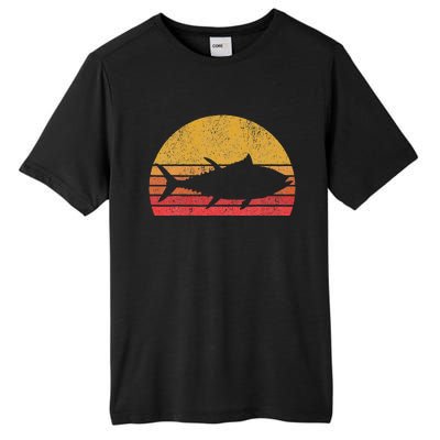 Tuna Fishing Retro Sunset Bluefin Fisherman Tall Fusion ChromaSoft Performance T-Shirt