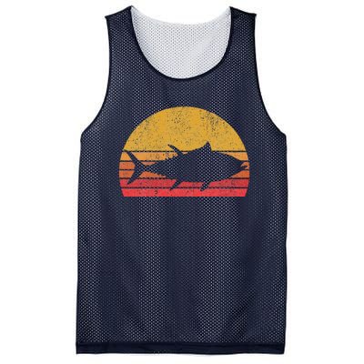 Tuna Fishing Retro Sunset Bluefin Fisherman Mesh Reversible Basketball Jersey Tank