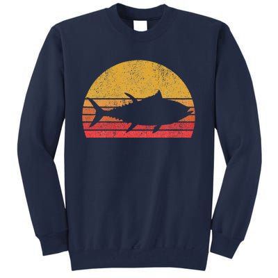 Tuna Fishing Retro Sunset Bluefin Fisherman Tall Sweatshirt