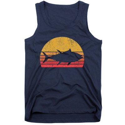 Tuna Fishing Retro Sunset Bluefin Fisherman Tank Top