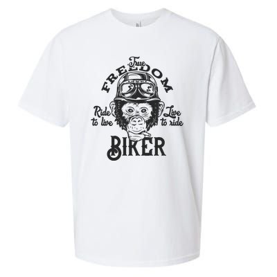 True Freedom Ride To Live Live To Ride Biker Sueded Cloud Jersey T-Shirt