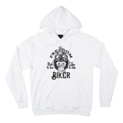 True Freedom Ride To Live Live To Ride Biker Hoodie