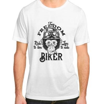 True Freedom Ride To Live Live To Ride Biker Adult ChromaSoft Performance T-Shirt