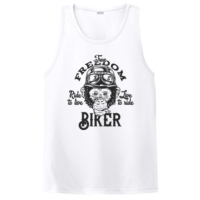 True Freedom Ride To Live Live To Ride Biker PosiCharge Competitor Tank