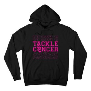 Tackle Football Ribbon Breast Cancer Awareness Hoodie