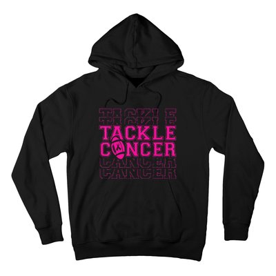 Tackle Football Ribbon Breast Cancer Awareness Hoodie