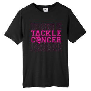 Tackle Football Ribbon Breast Cancer Awareness Tall Fusion ChromaSoft Performance T-Shirt