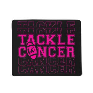 Tackle Football Ribbon Breast Cancer Awareness Mousepad