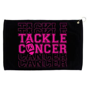 Tackle Football Ribbon Breast Cancer Awareness Grommeted Golf Towel