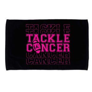 Tackle Football Ribbon Breast Cancer Awareness Microfiber Hand Towel