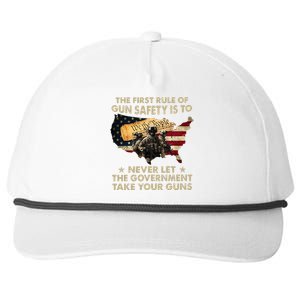 The First Rule Of Gun Safety Is To Never Let The Governt Snapback Five-Panel Rope Hat