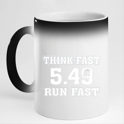 Think Fast Run Fast 5.49 Lover New York Pennsylvania Football 11oz Black Color Changing Mug