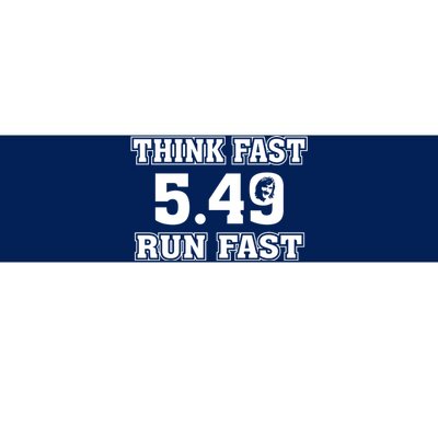 Think Fast Run Fast 5.49 Lover New York Pennsylvania Football Bumper Sticker