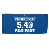 Think Fast Run Fast 5.49 Lover New York Pennsylvania Football Large Microfiber Waffle Golf Towel