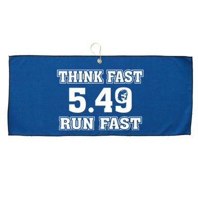 Think Fast Run Fast 5.49 Lover New York Pennsylvania Football Large Microfiber Waffle Golf Towel