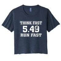 Think Fast Run Fast 5.49 Lover New York Pennsylvania Football Women's Crop Top Tee