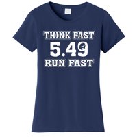 Think Fast Run Fast 5.49 Lover New York Pennsylvania Football Women's T-Shirt