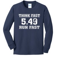 Think Fast Run Fast 5.49 Lover New York Pennsylvania Football Kids Long Sleeve Shirt