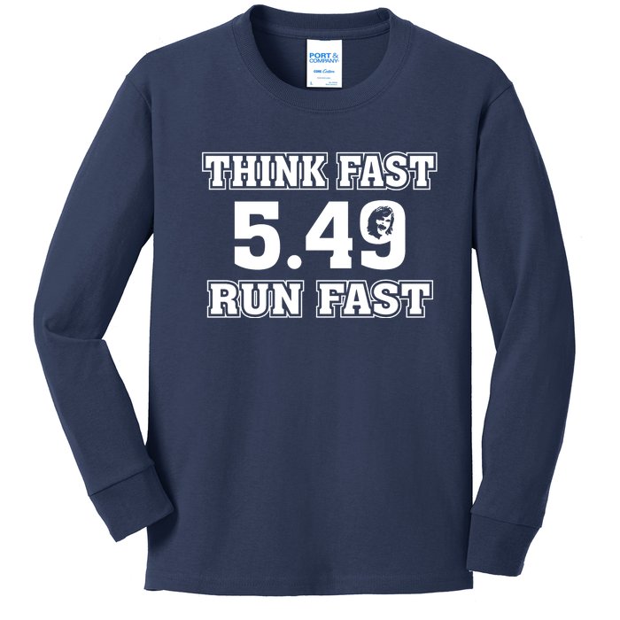 Think Fast Run Fast 5.49 Lover New York Pennsylvania Football Kids Long Sleeve Shirt