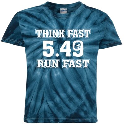 Think Fast Run Fast 5.49 Lover New York Pennsylvania Football Kids Tie-Dye T-Shirt