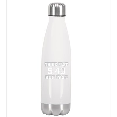 Think Fast Run Fast 5.49 Lover New York Pennsylvania Football Stainless Steel Insulated Water Bottle