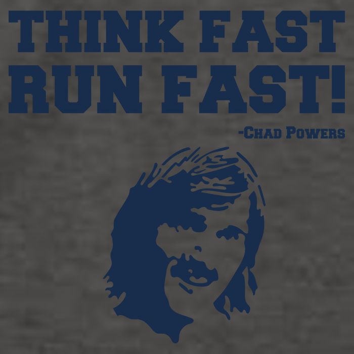 Think Fast Run Fast Chad Powers Vector Backpack