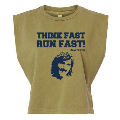 Think Fast Run Fast Chad Powers Garment-Dyed Women's Muscle Tee