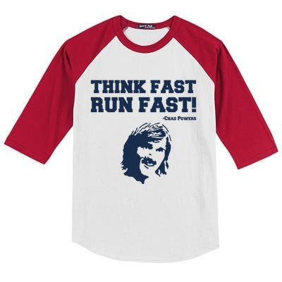 Think Fast Run Fast Chad Powers Kids Colorblock Raglan Jersey