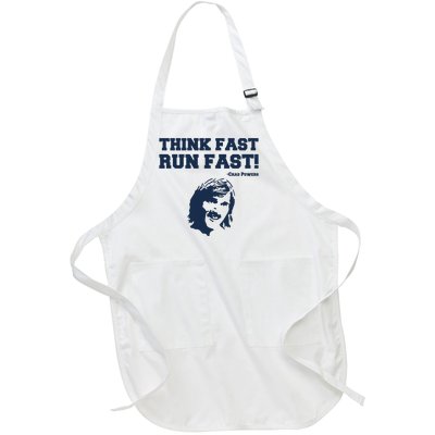 Think Fast Run Fast Chad Powers Full-Length Apron With Pockets