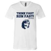 Think Fast Run Fast Chad Powers V-Neck T-Shirt