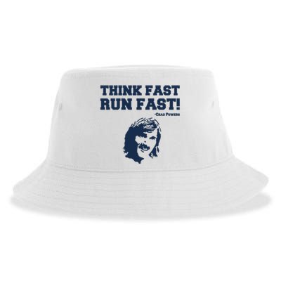 Think Fast Run Fast Chad Powers Sustainable Bucket Hat