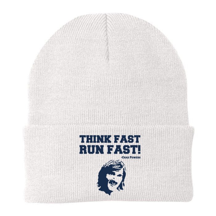 Think Fast Run Fast Chad Powers Knit Cap Winter Beanie