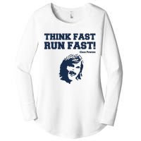 Think Fast Run Fast Chad Powers Women's Perfect Tri Tunic Long Sleeve Shirt