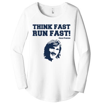 Think Fast Run Fast Chad Powers Women's Perfect Tri Tunic Long Sleeve Shirt