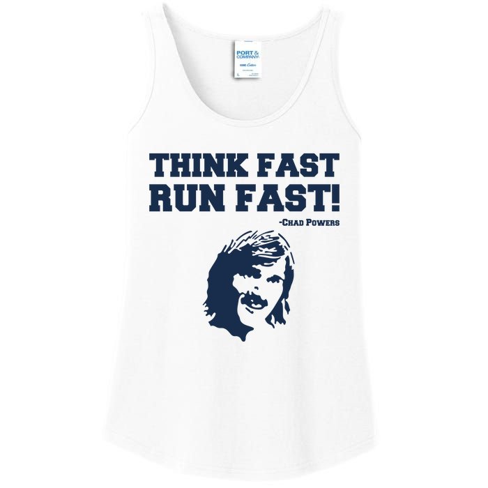 Think Fast Run Fast Chad Powers Ladies Essential Tank