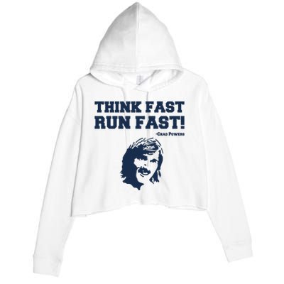 Think Fast Run Fast Chad Powers Crop Fleece Hoodie