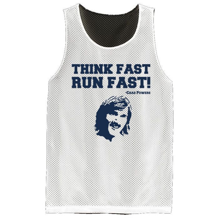 Think Fast Run Fast Chad Powers Mesh Reversible Basketball Jersey Tank