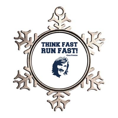 Think Fast Run Fast Chad Powers Metallic Star Ornament