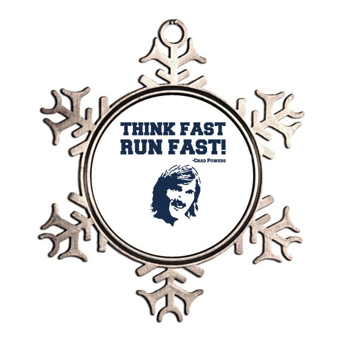 Think Fast Run Fast Chad Powers Metallic Star Ornament